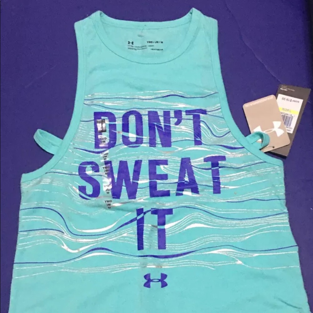 Under Armour HeatGear Girls Loose Fit Tank Medium